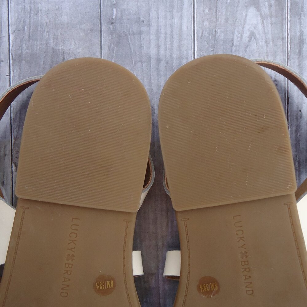SIZE 8. LUCKY BRAND leather strappy sandals. - Picture 15 of 16